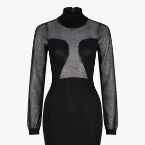 NWOT - Atoir Sheer Black Etta Mini Dress